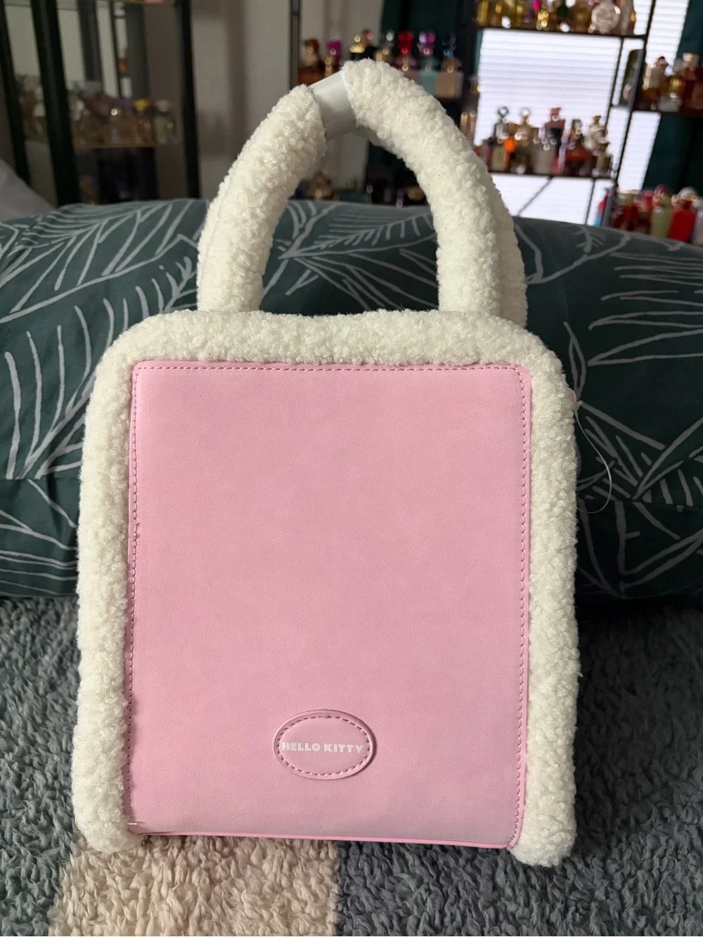 Hot Topic Pink Plush-Trim Hello Kitty Bear Tote